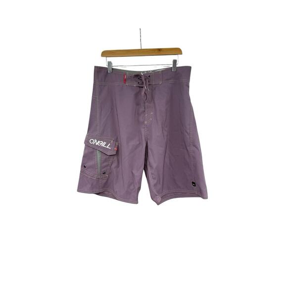 O’Neill Purple Y2K Style Board Shorts Cargo Pockets Beach Vacation Men’s 34 - Picture 1 of 9